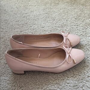 Zara Soft Pink Bow Flats